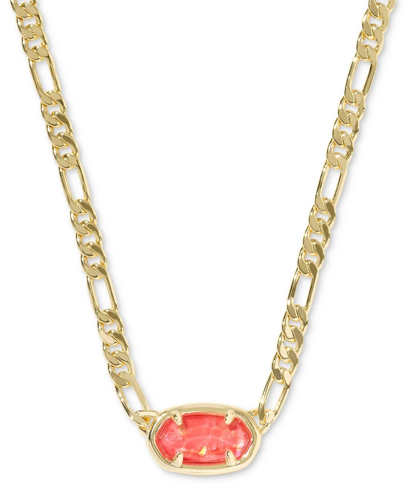 Kendra Scott Gold-Tone Elisa Figaro Chain Short Pendant Necklace, 16" + 3" extender