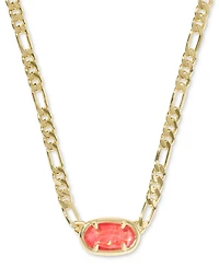 Kendra Scott Gold-Tone Elisa Figaro Chain Short Pendant Necklace, 16" + 3" extender