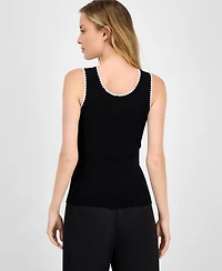 T Tahari Women's Sleeveless Scoop-Neck Knit Top