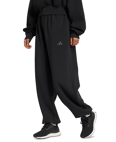 adidas Women's Soft Lux Loose Mid-Rise Pull-On Pants