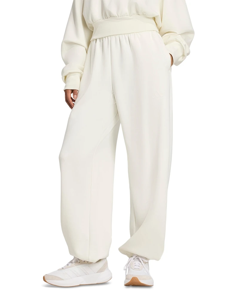adidas Women's Soft Lux Loose Mid-Rise Pull-On Pants