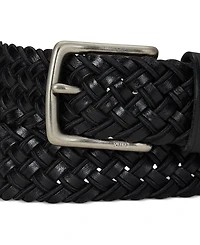 Polo Ralph Lauren Men's Leather & Braided Cord Woven Belt