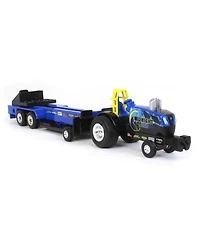 1/64 New Holland "Midnight Blue" Pulling Tractor with Pulling Sled