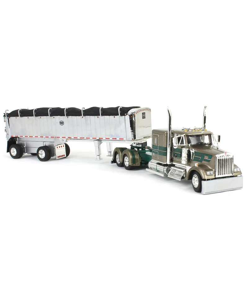 1/64 Kenworth W900L w/ Mac Dump Trailer D&D Hauling & Excavating Dcp