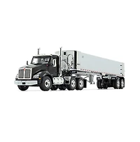 1/50 Kenworth T880, Black And Chrome, With East Genesis End Dump Trailer By First Gear