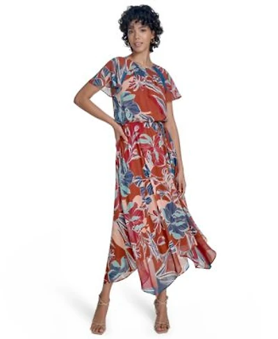 Jessica Howard Womens Short Sleeve Fit Flare Dress 4p 16
