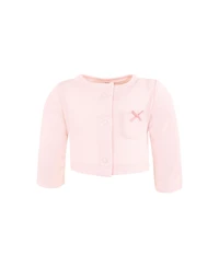 Hudson Baby Toddler Girls Cotton Dress and Cardigan Set