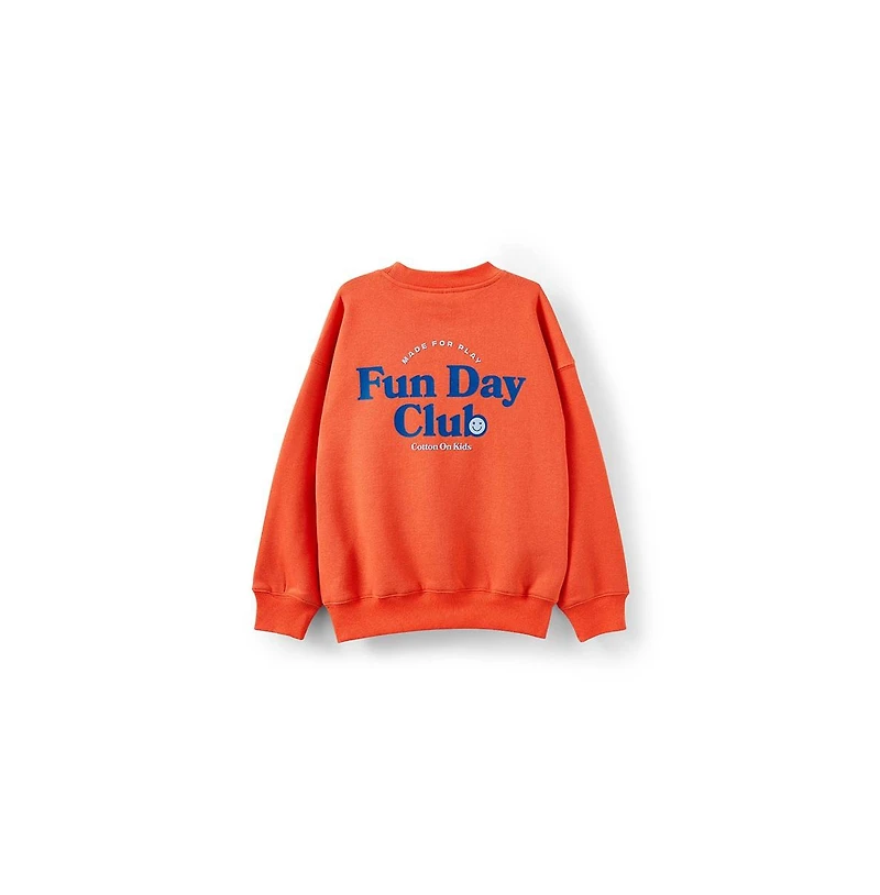 Cotton On Little Girls Little/Big Sammy Oversized Crew