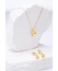 Nyla Molten Freshwater Pearl Pendant Necklace