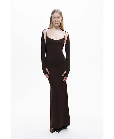 Nocturne Women's Maxi Dress with Glove Accessory