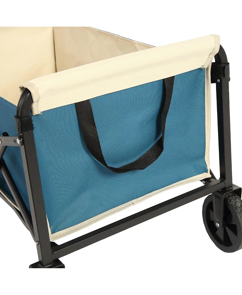Mondawe Heavy Duty Folding Beach Wagon with Wheels