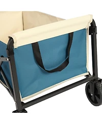Mondawe Heavy Duty Folding Beach Wagon with Wheels