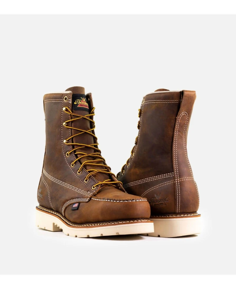 Thorogood Men's American Heritage 8" Steel Toe Work Boots for Men