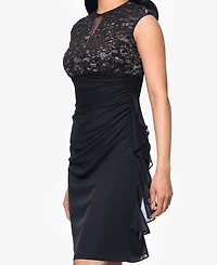 B&A By Betsy and Adam Women's Lace-Top Sheath Dress