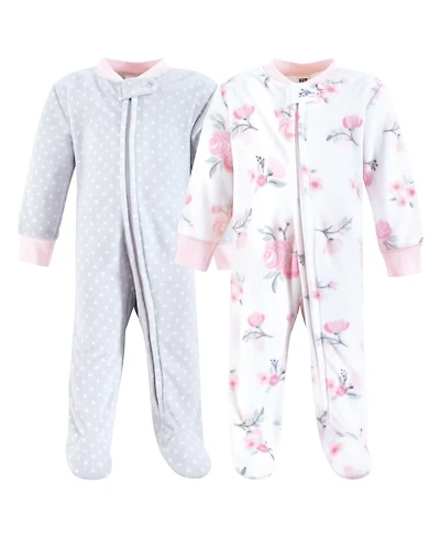 Hudson Baby Girls Fleece Sleep and Play