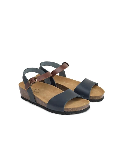 Low Wedge Ankle Strap Sandal