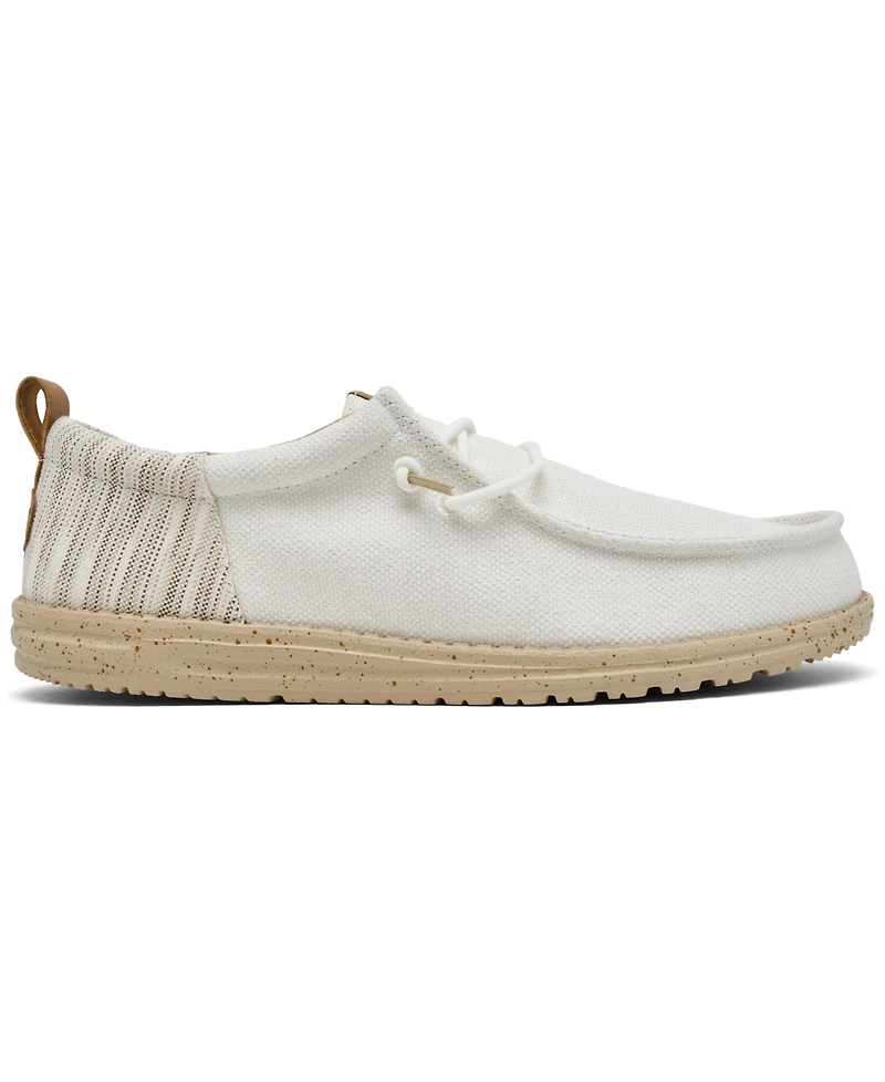 Hey Dude Men's Wally Funk Woven Jacquard Slip-On Casual Moccasin Sneakers from Finish Line