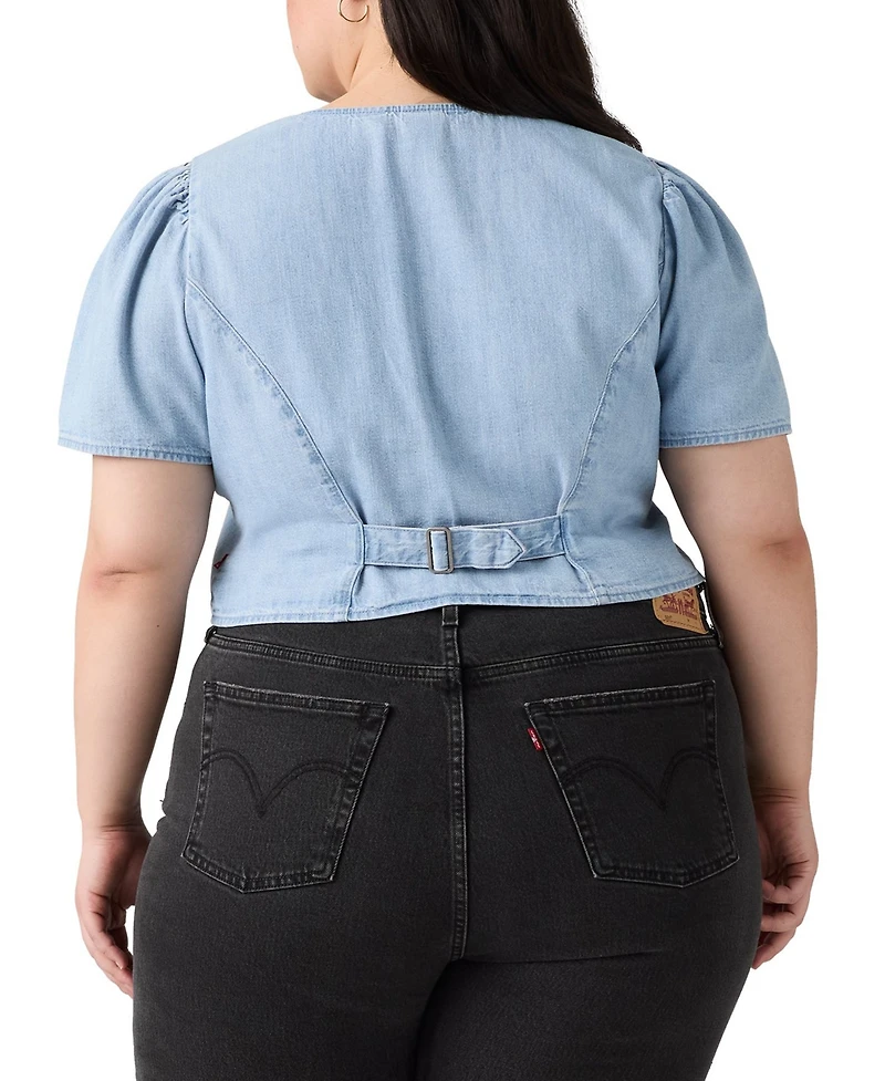 Levi's Plus Moxie Cotton Denim Blouse