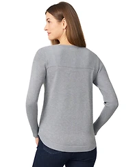 Melissa Paige Women's Petite Boat Neck Long-Sleeve Sweater