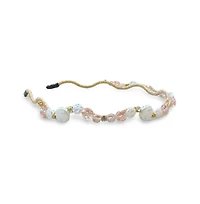 Wavy Oyster Pearl Headband - Pink
