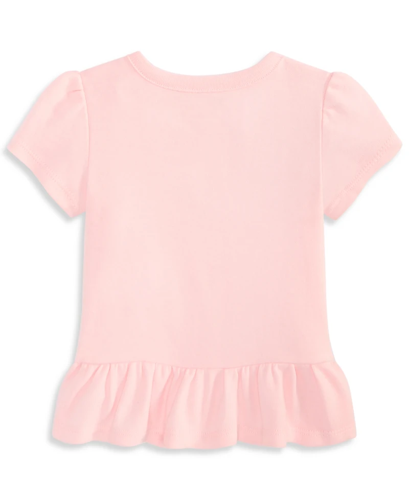 First Impressions Baby Girls Short-Sleeve Cat Glasses Graphic T-Shirt, Exclusively at Macy's