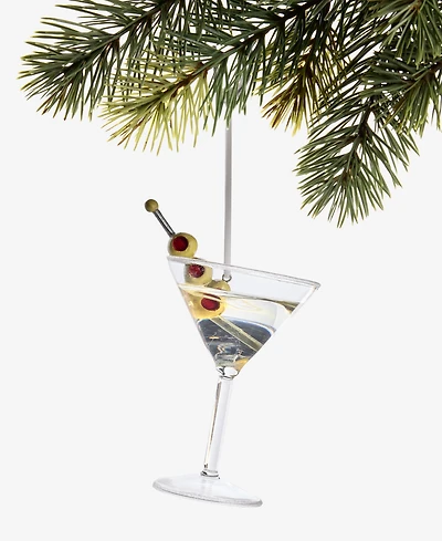 Holiday Lane Spirits Glass Martini Ornament, Macy's Exclusive