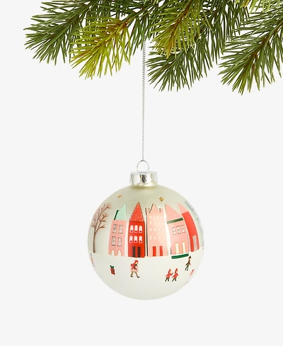 Holiday Lane Merry Magic Winter Town Ball Ornament, Macy's Exclusive