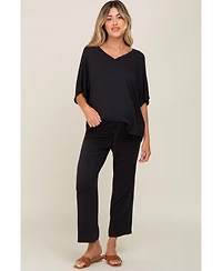 Pinkblush Maternity Black Cropped Pant Set
