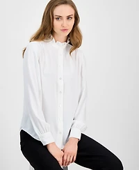Anne Klein Women's Ruffled Long-Sleeve Blouse