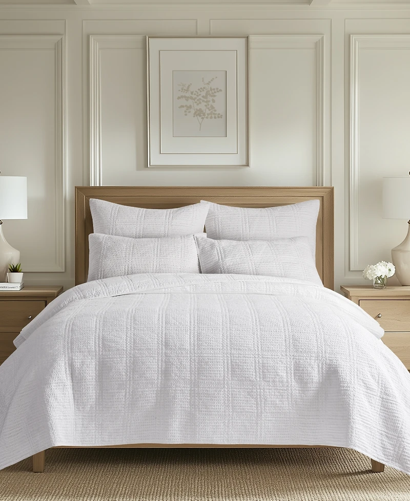 Levtex Cloud Waffle Quilted 2-Pc. Sham Set, European