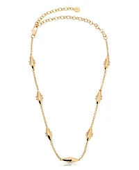 Ettika Oval Dome Baguette Simple Chain Necklace
