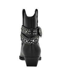 Guess Women's Lansly Embellished Buckle Western Booties