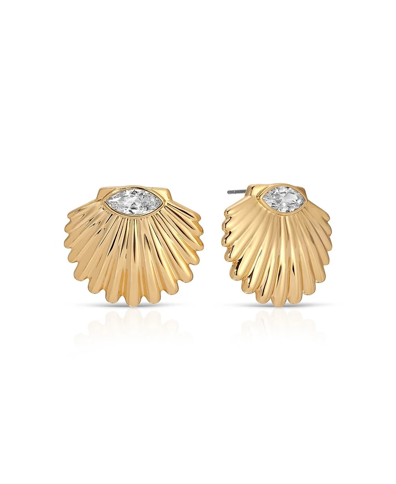 Ettika Santorini Shell Stud Earrings