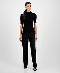 Anne Klein Women's Cable-Knit Short-Sleeve Sweater