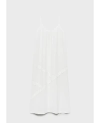 Mango Women's Cotton Spaghetti Strap Nightgown