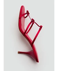 Mango Women's Strappy Heeled Bow Sandals