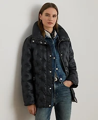Lauren Ralph Women's Embroidered Puffer Coat