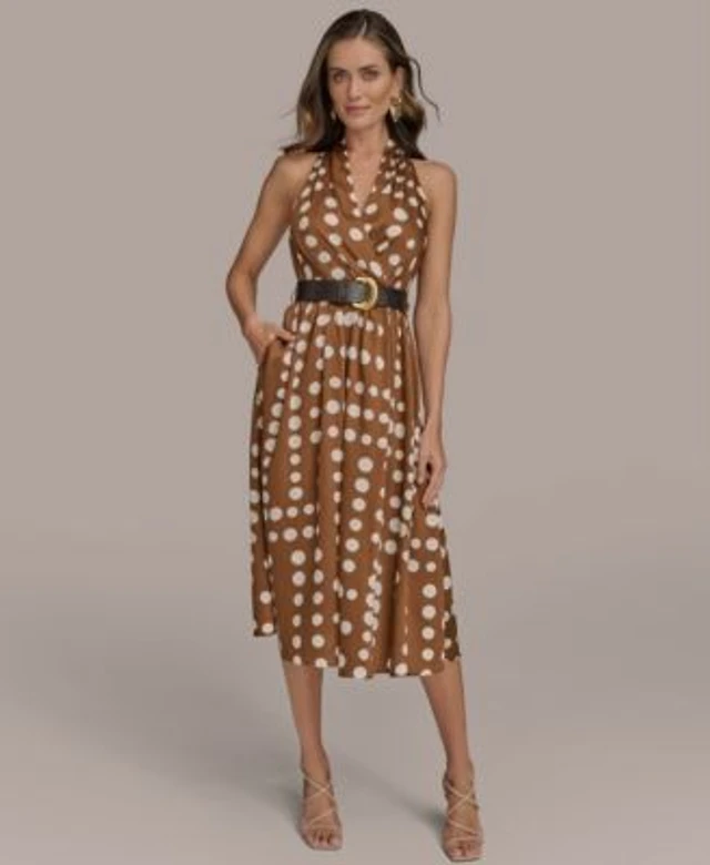 Home | Donna Karan New York Womens Polka Dot Belted A Line Midi Dress 0p 16  at Plaza Del Caribe in Ponce, PR