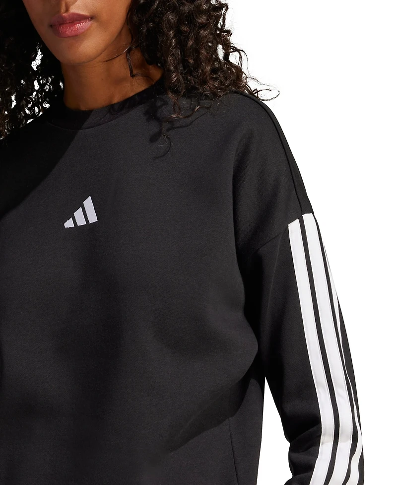 adidas Women's Essentials 3-Stripes Fleece Crew Neck Sweatshirt