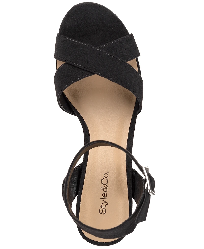 Style & Co Women's Shannonn Block-Heel Dress Sandals, Exclusively at Macy's