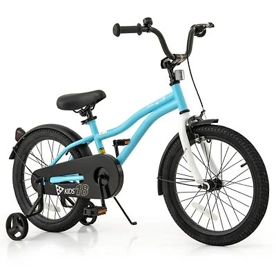 Kids Bike With Training Wheels For Older Children Adjustable Seat Handlebar