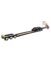 Diecast Masters 1/50 Red Western Star 49X Sb Tridem & Xl 120 Hdg Trailer w/ Single & Tandem Axle Boosters