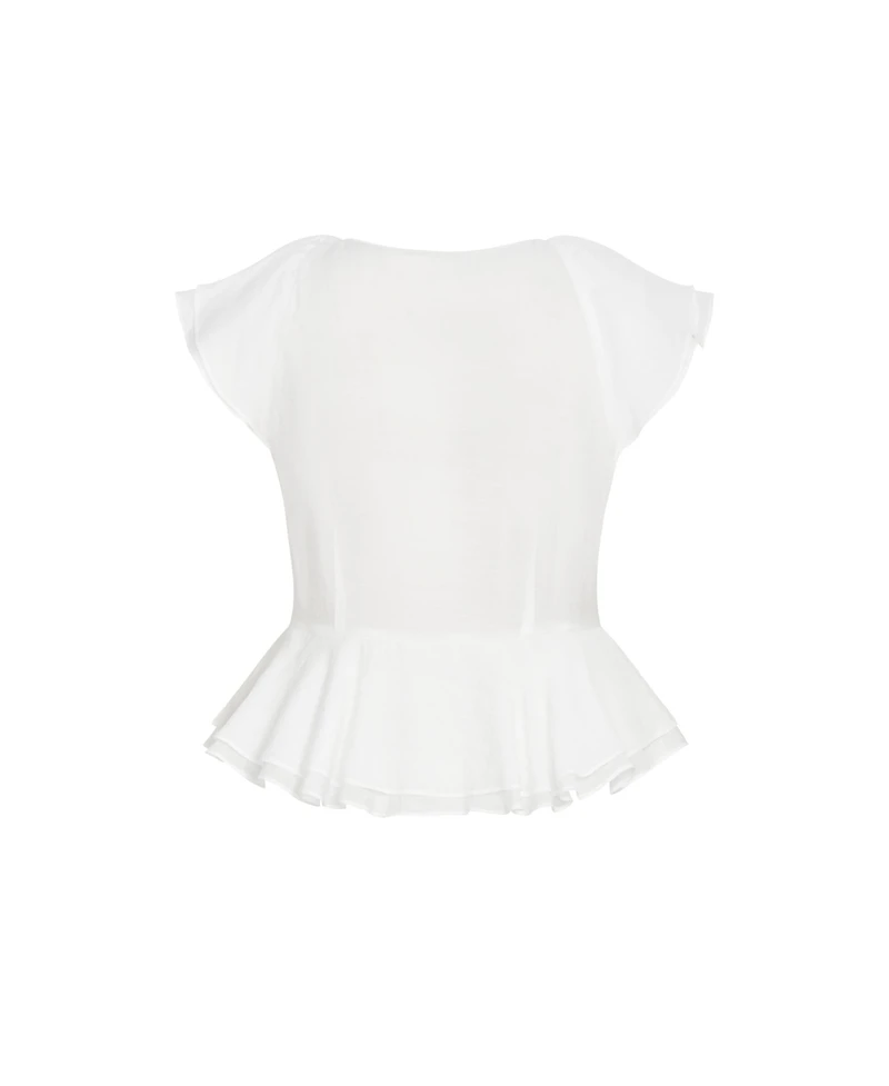 City Chic Plus Sweet Ruffle Top