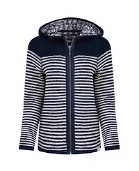 Weird Fish Women's Bianca Full Zip Stripe Macaroni Hoodie