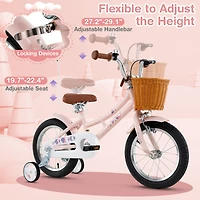 Kids Retro Bike with Adjustable Height and Basket Fun and Stylish Bicycle