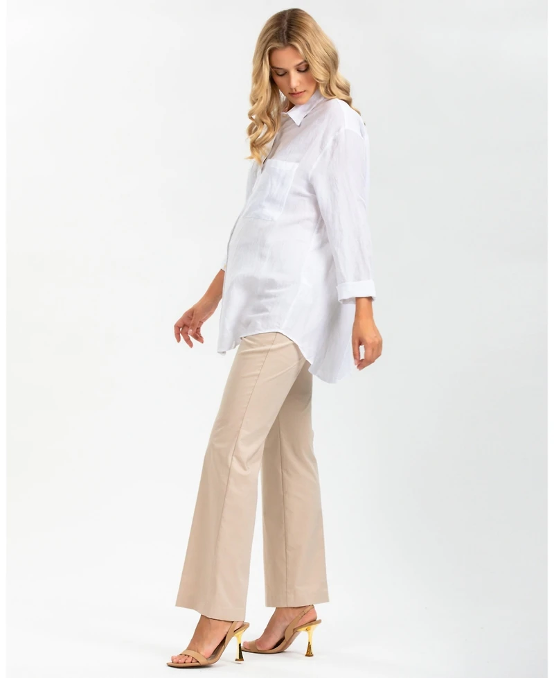 Pietro Brunelli Maternity Pull-On Flare Stretch Pants