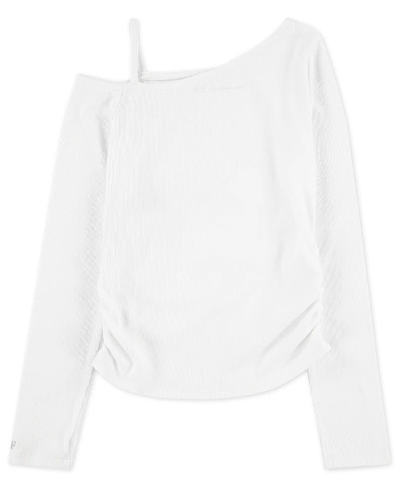 abercrombie kids Girls Asymmetrical Ruched Long Sleeve T-Shirt