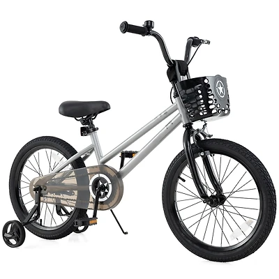 Kids Bike with Adjustable Seat and Transparent Chain Cover