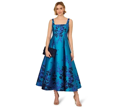 Adrianna Papell Women's Jacquard Fit & Flare Dress