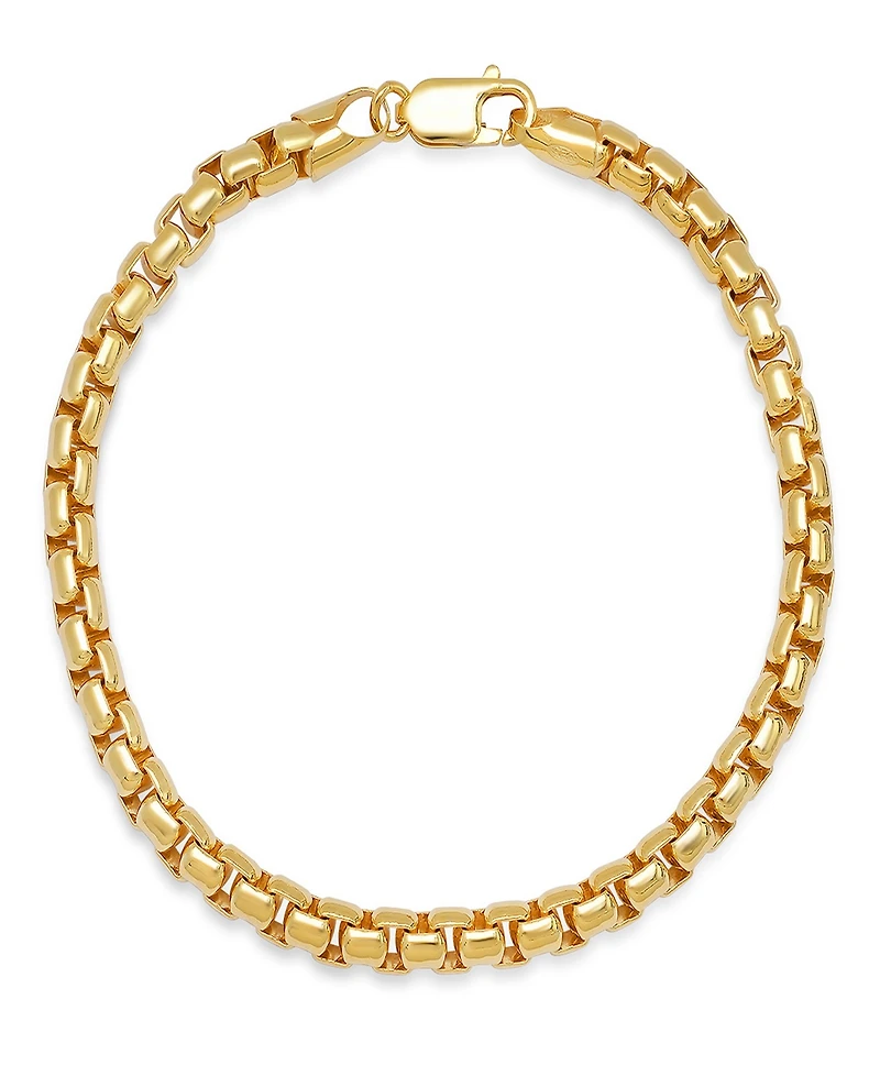Steeltime Unisex Sterling Silver Box Link Chain Bracelet